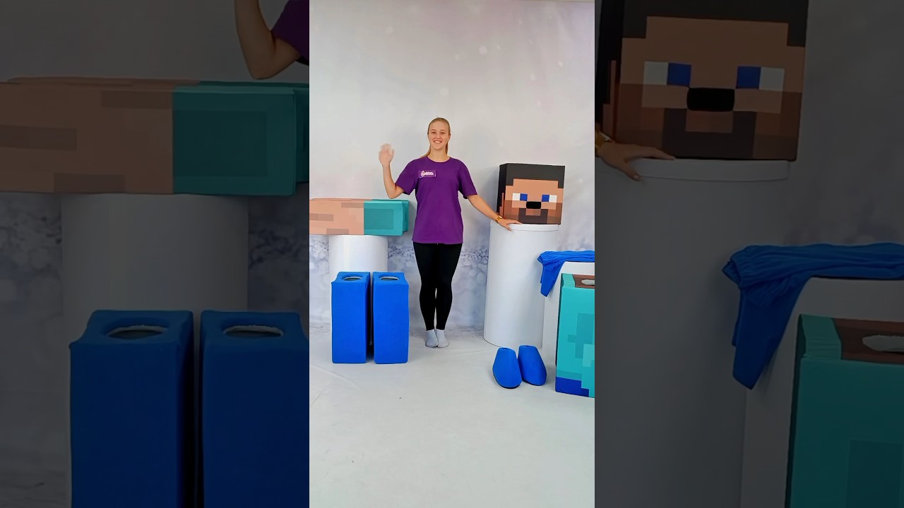 How to put on a Minecraft mascot #mascot #promomascots #mascotcostume #carnivalcostumes