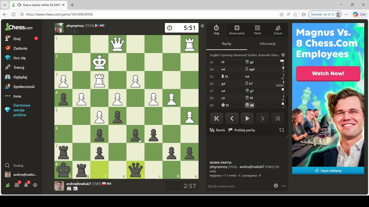 Droga do 1600 elo, chess.com #44