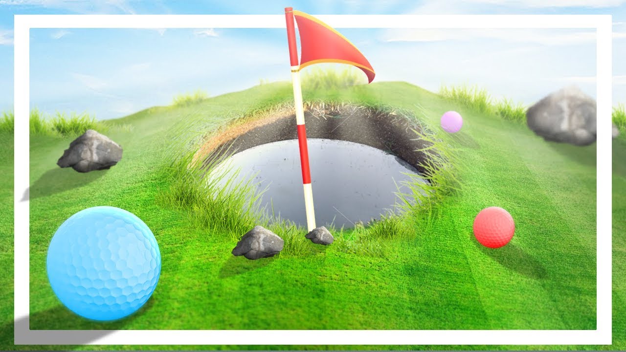 Holy heck that's one big golf hole... I'm gonna putt my balls in there