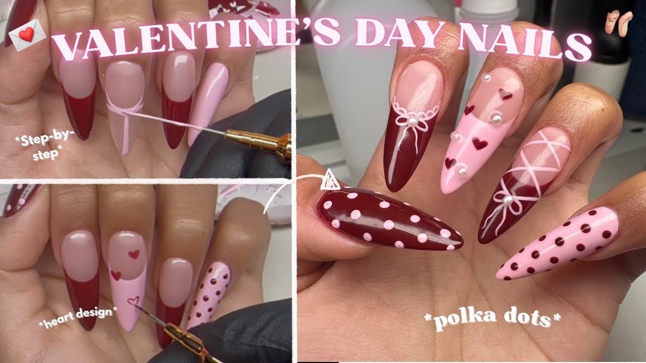 VALENTINE’S DAY GEL-X NAIL SET ♥️ l STEP-BY-STEP DESIGN TUTORIAL 