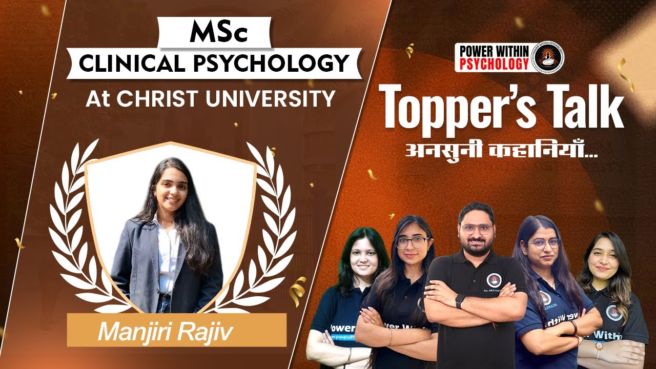Christ University Psychology Admission Success Story | MSc Clinical Psychology Topper Talk