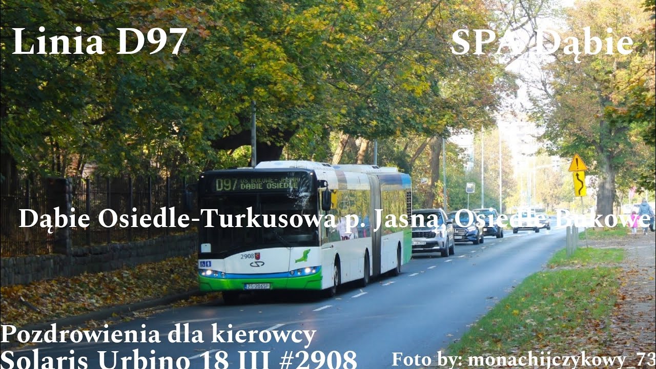 Szczecin Linia D97 Dąbie Osiedle-Turkusowa p. Jasną, Osiedle Bukowe Solaris Urbino 18 III 