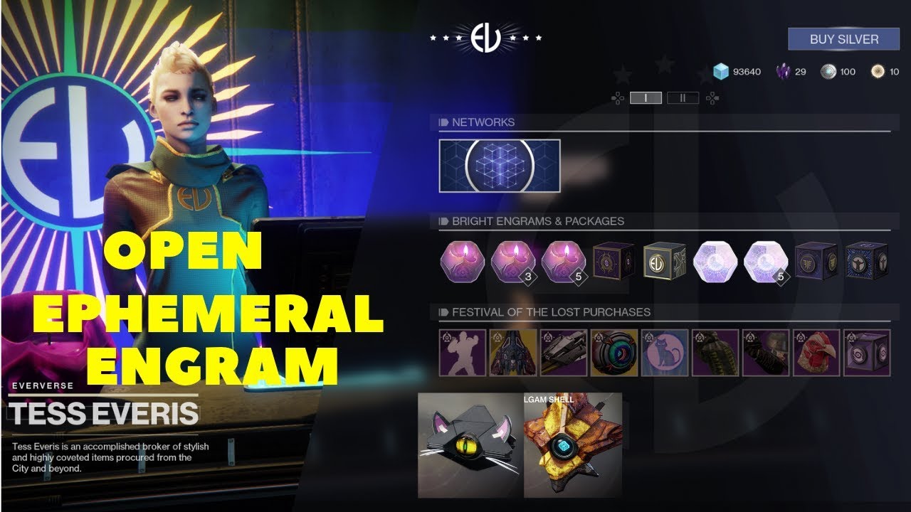 DESTINY 2  - OPEN EPHEMERAL ENGRAM