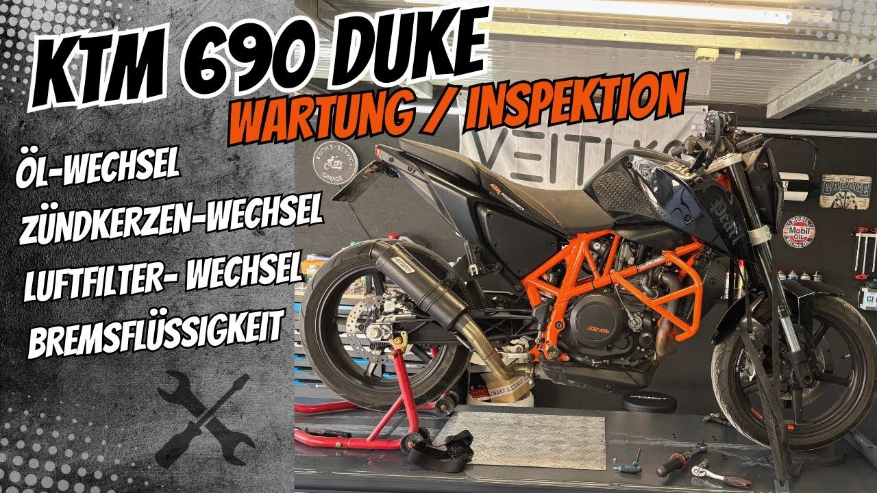 KTM 690 Duke Inspektion Motoröl / Zündkerzen / Luftfilter wechsel #schrauberblog