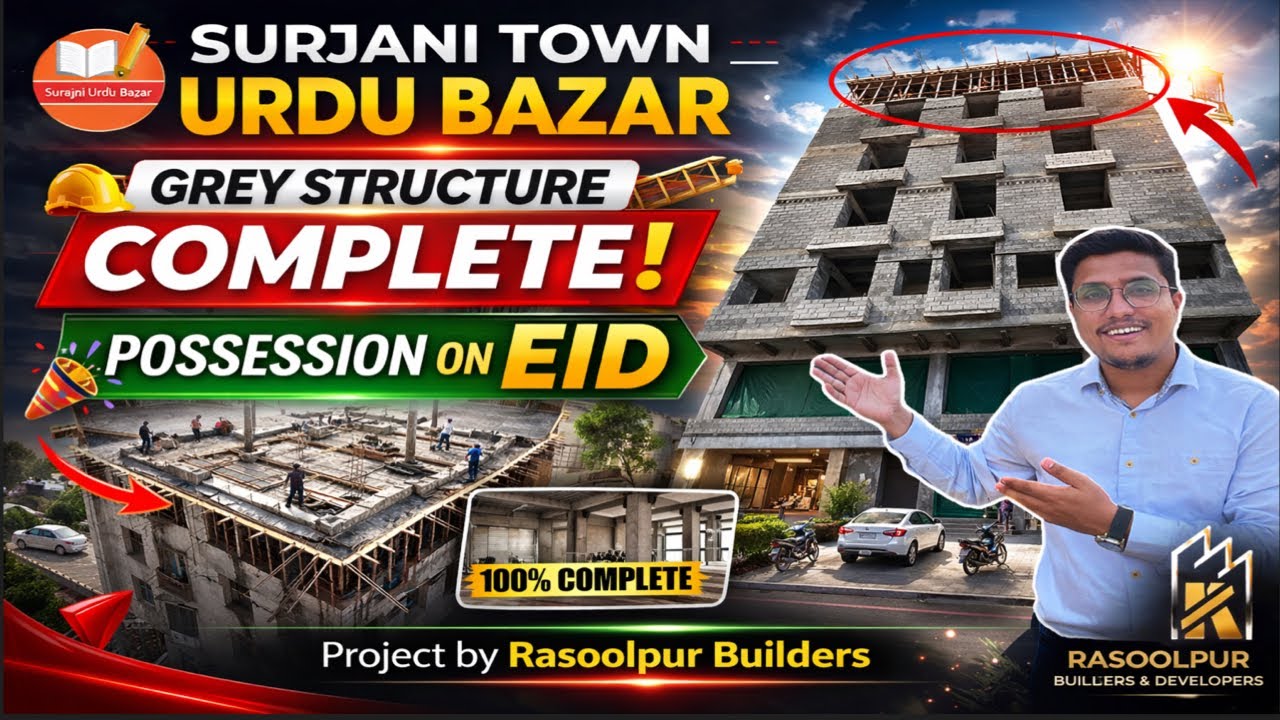Registered Urdu Bazar📝 In Surjani Town|Grey Structure Complete😨|Possession On Eid😱