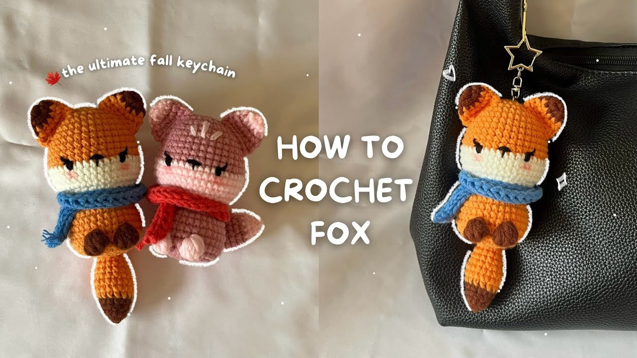 🦊How to Crochet a Fox | No safety eyes, Easy & Simple Tutorial | The Ultimate Fall Keychain