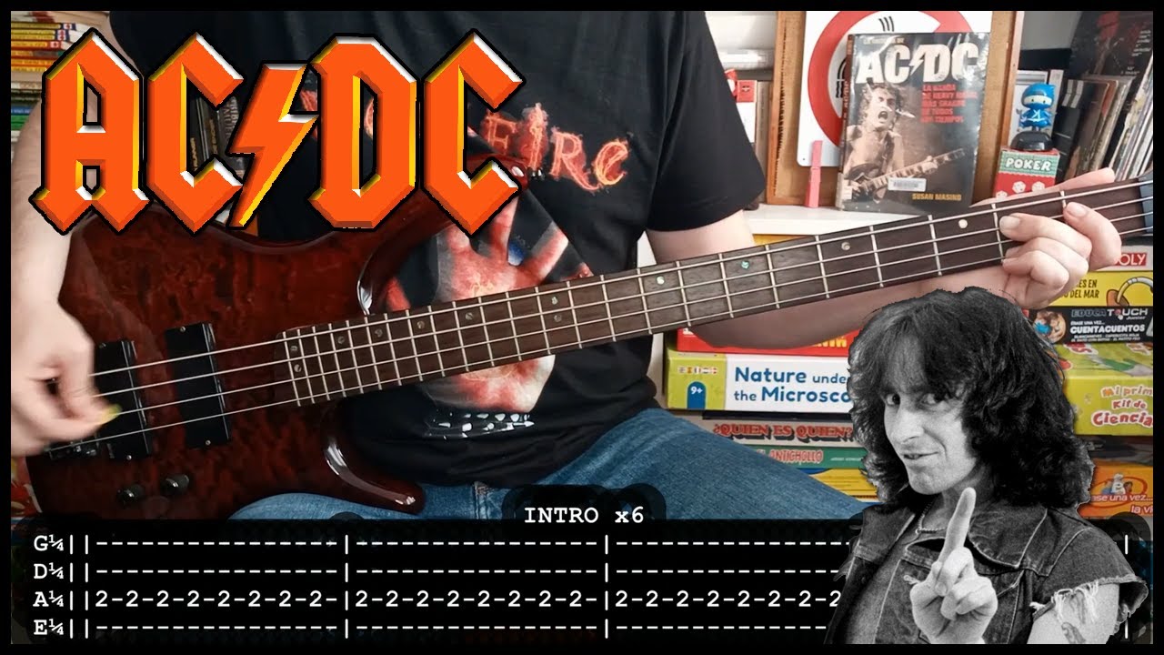 AC/DC - Live wire (BASS TABS) [lyrics + PDF]