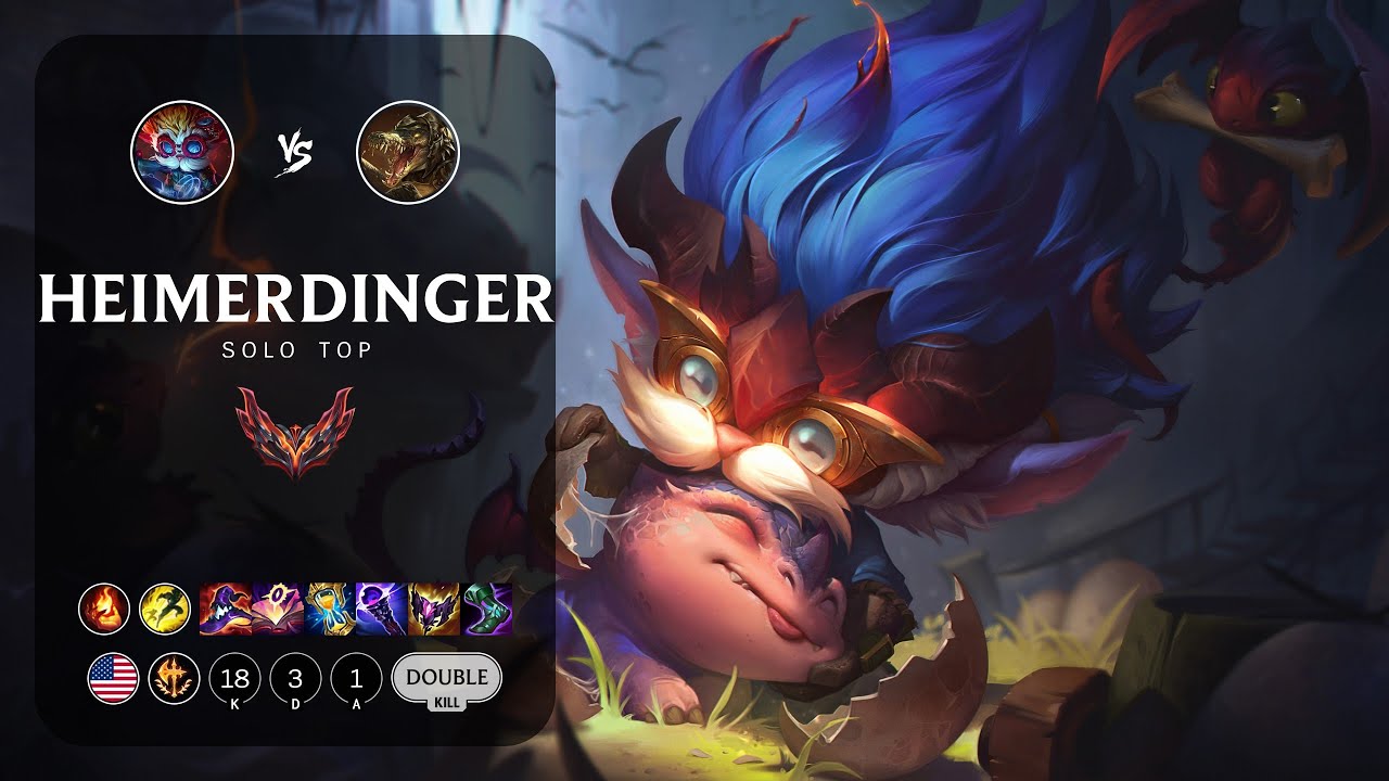 Heimerdinger Top vs Renekton - NA Grandmaster Patch 14.3