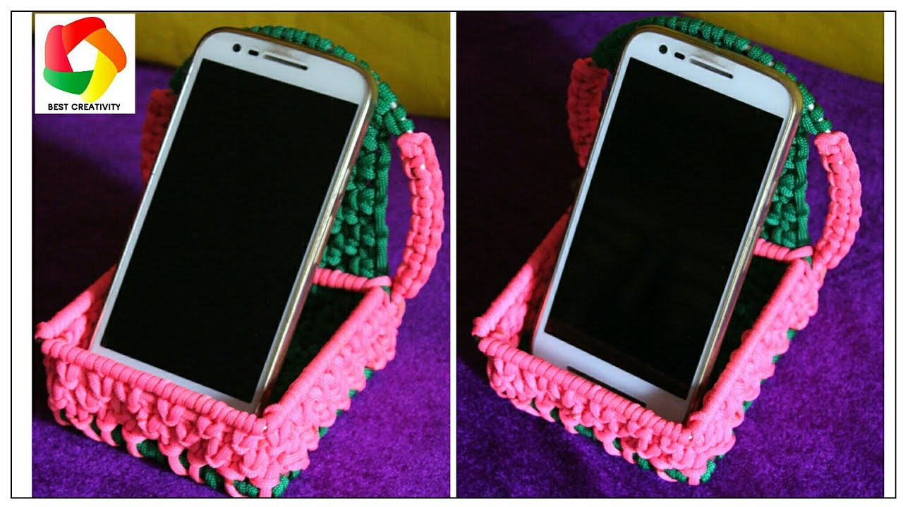 DIY Mobile Stand | How to make Macrame Smartphone Stand | Cellphone Holder New Design