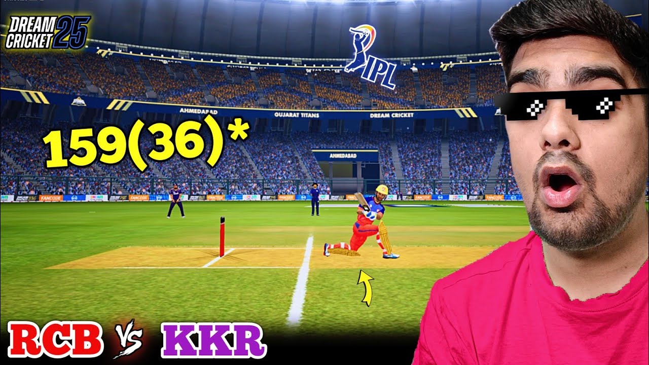 Record! V.Kohli 159(36)* RCB Vs KKR IPL 2026 Dream Cricket 25