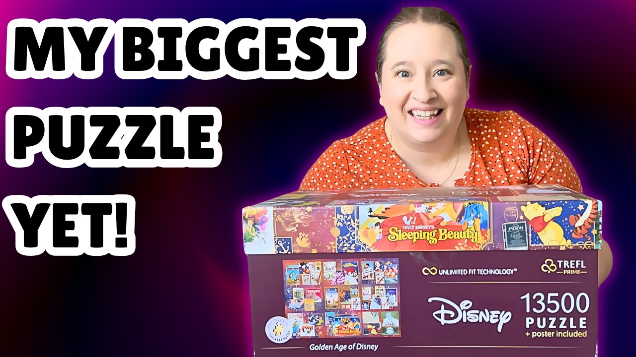 Unboxing & Starting a MASSIVE 13,500 Piece Disney Puzzle by Trefl