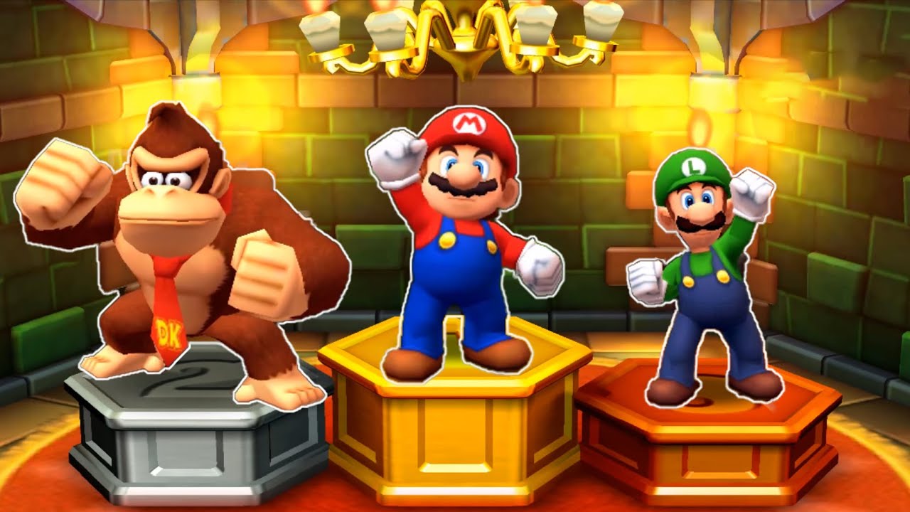【マリオパーティスターラッシュ】ミニゲームマリオVsキノピコVsドンキーコングVsルイージ(最強COM｢たつじん」)