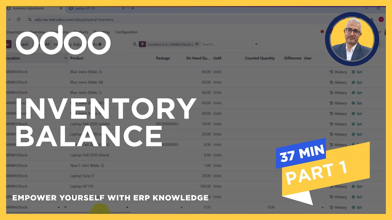 Upload opening inventory balances to Odoo18 - رفع الأرصدة الإفتتاحية للمخزون على أودوو إصدار 18