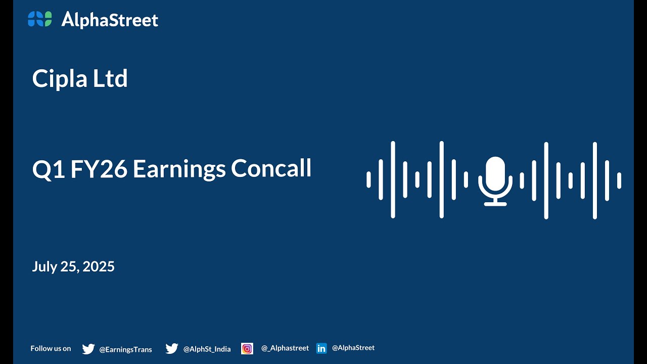 Cipla Ltd Q1 FY2025-26 Earnings Conference Call