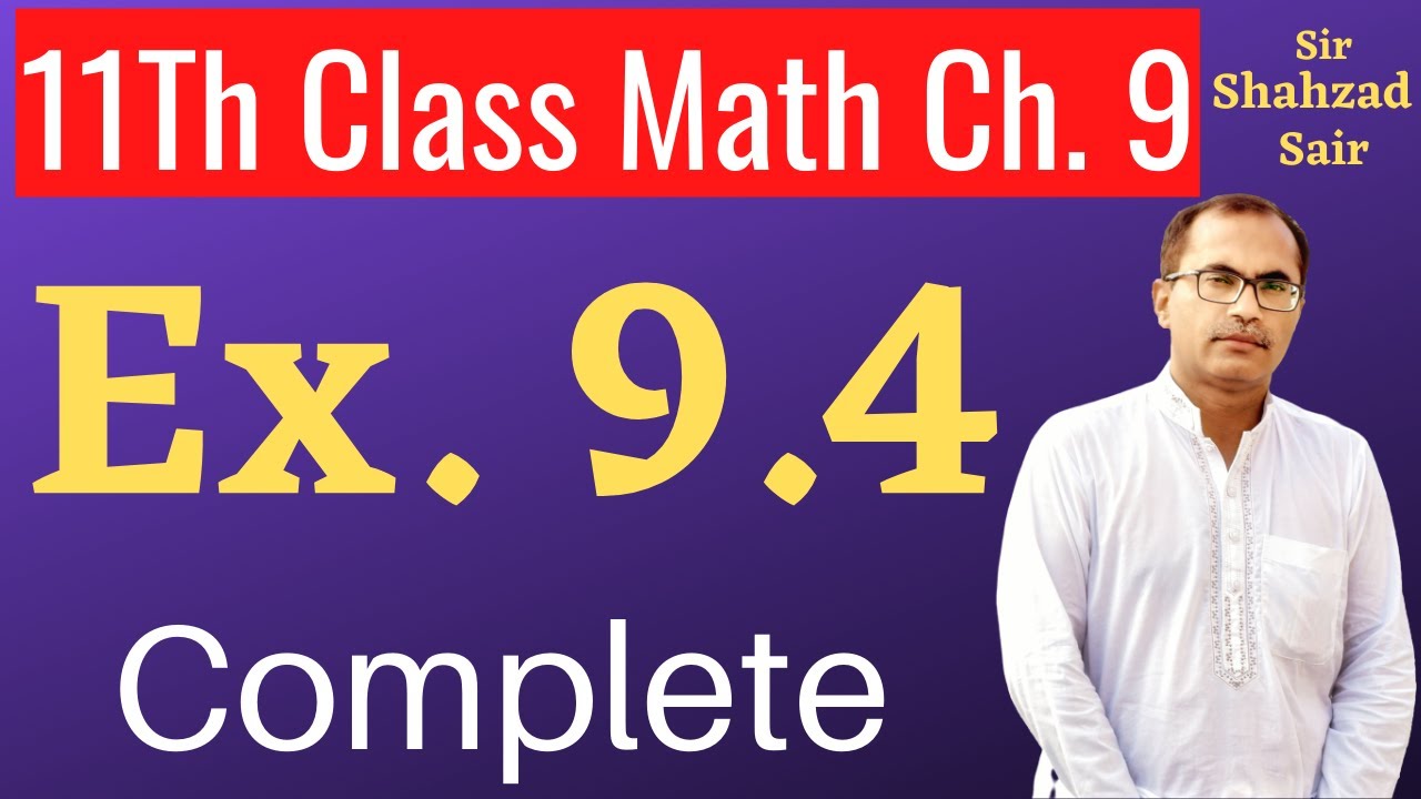 FSC Math Lectures || Exercise 9.4 Chapter 9 || Fundamentals Of Trigonometry