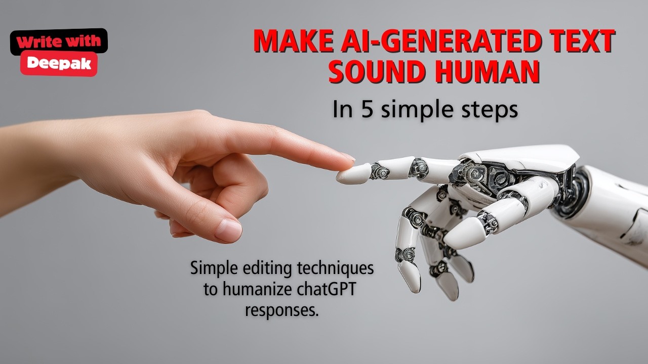 Make AI-Generated Text Sound Human | Simple editing techniques to humanize ChatGPT responses.