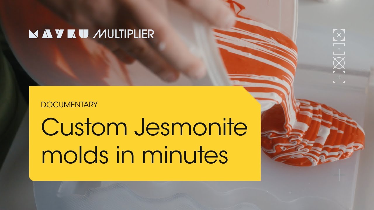 How to make custom molds for a Jesmonite mirror using the Mayku Multiplier with Ewa from Evka Home.