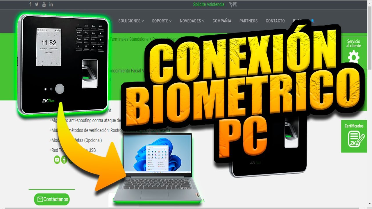 COMO CONFIGURAR BIOMETRICO ZKTECO MB20 VL conexion con PC
