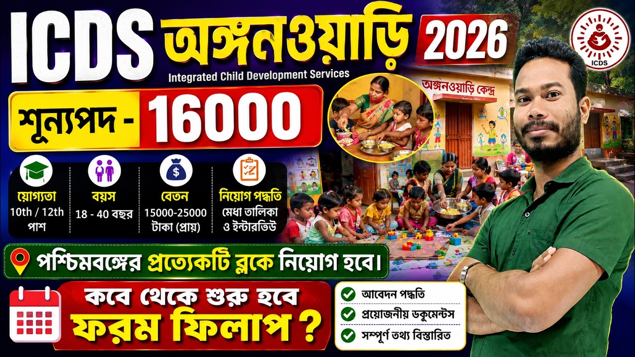WB ICDS Recruitment 2026 | ICDS Supervisor Apply Online 2026 | WB ICDS Syllabus | Qualification |