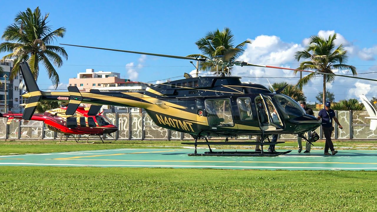 ¡TRÁFICO DE HELICÓPTEROS HELIPUERTO DE SD | Bell 407 | Bell 429 | AW109
