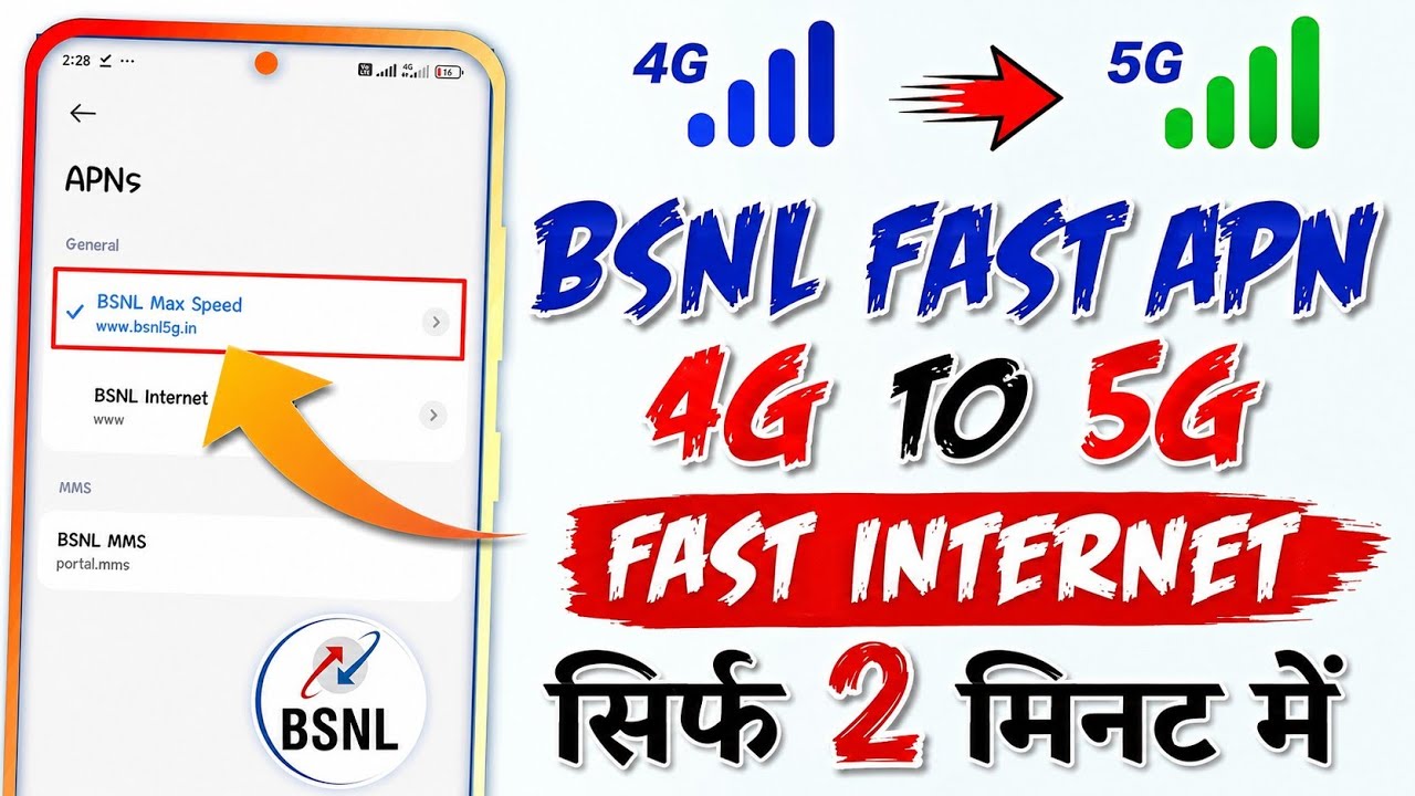 BSNL 4G/5G High Speed APN Settings 2026 | BSNL APN Settings for Fast Internet | BSNL APN Setting