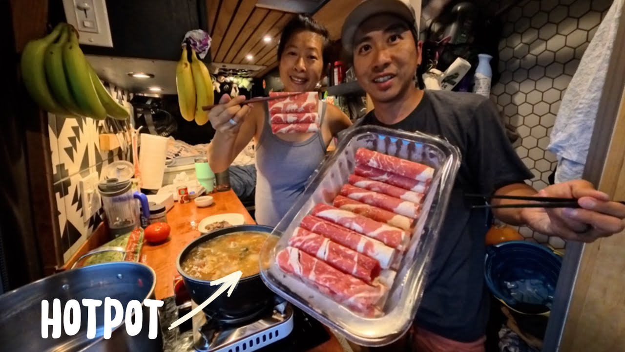 Crossing Into Canada 🇨🇦 & Hotpot Dinner in Our Van