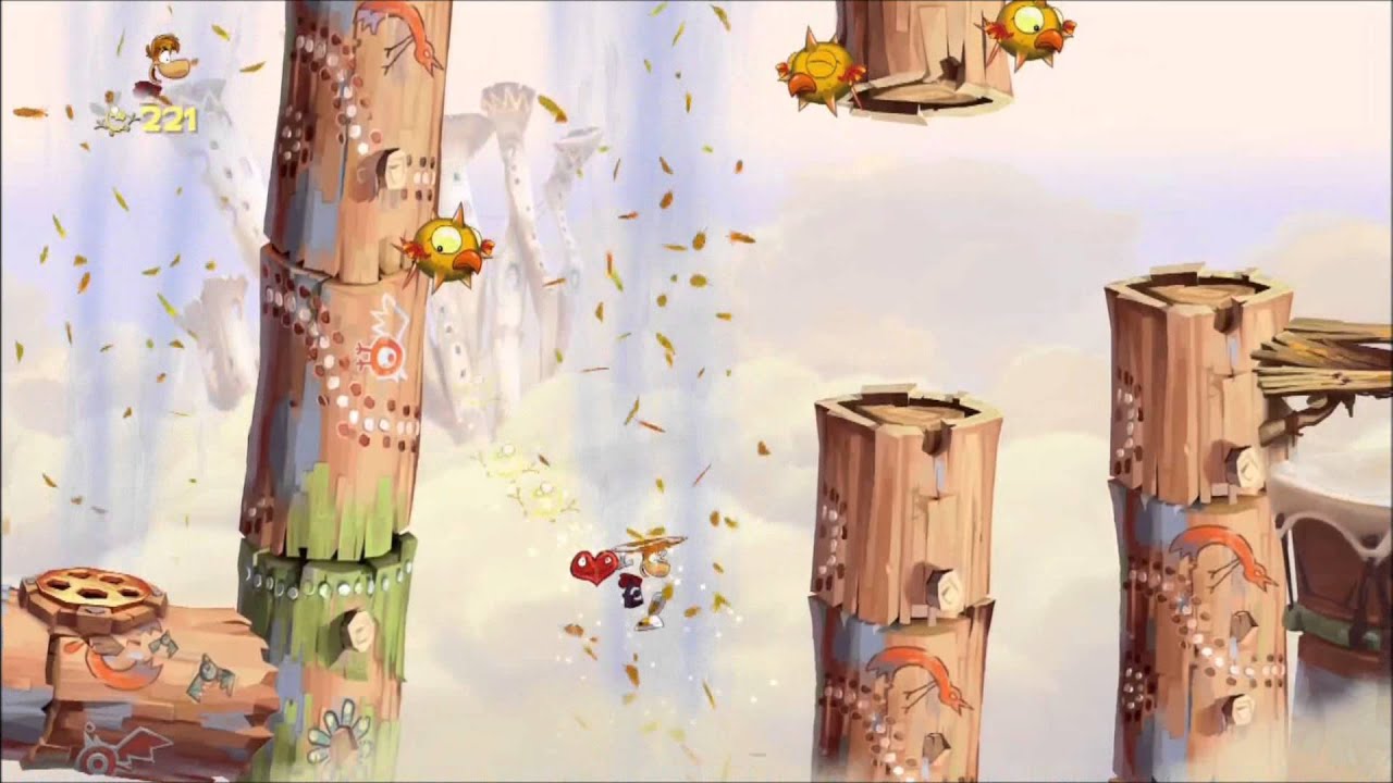 Rayman Origins (1080i HD) Walkthrough Part 18 - Wind or Lose - Electoons & Lum Medal