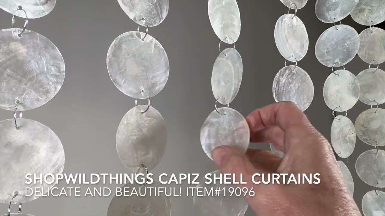 ShopWildThings Real Capiz Shells Curtain for Beachy Decor, Events, Weddings and More!