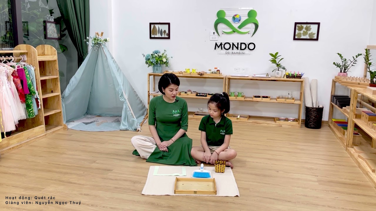 Bài tập thực hành cuộc sống trong lớp học Montessori