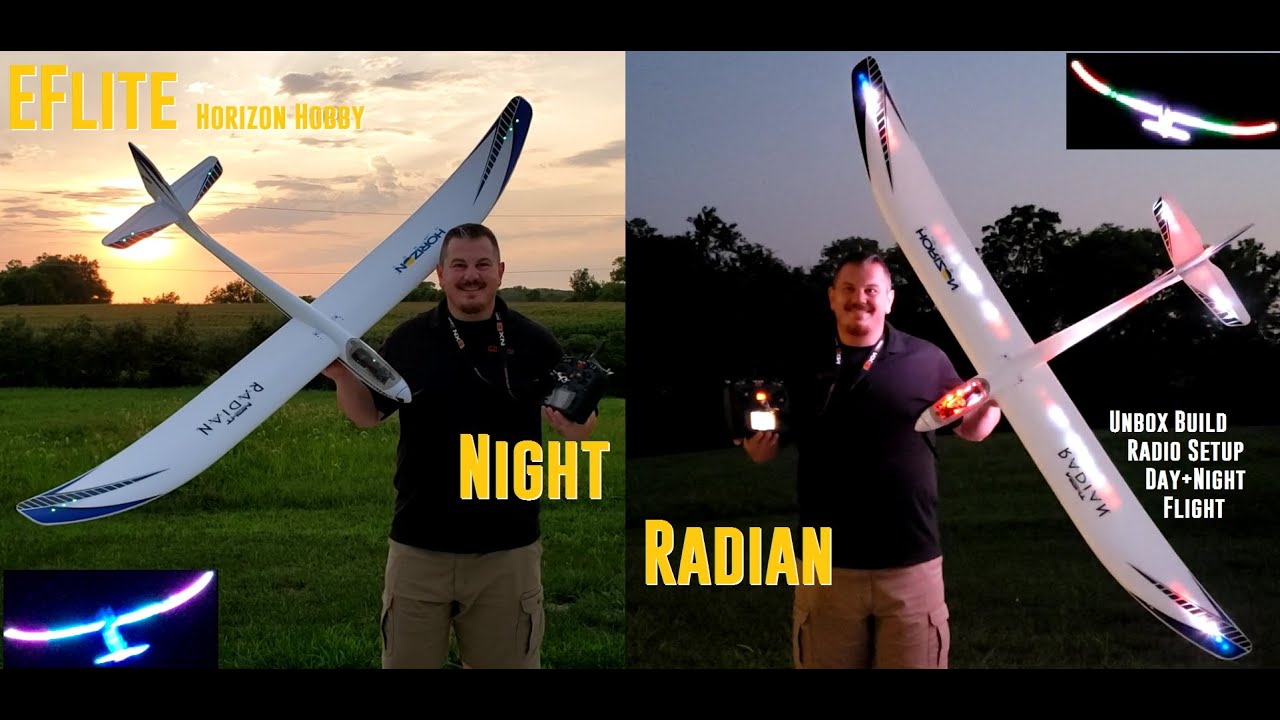 Eflite - Night Radian - 2.0m - Unbox, Build, Radio Setup, Day & Night Flights