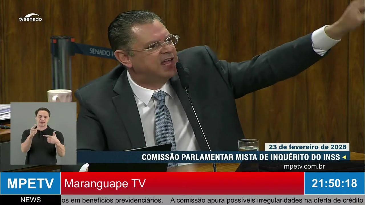 Ao vivo: CPMI do INSS – 23/2/26 / 12 Sóstenes Cavalcante