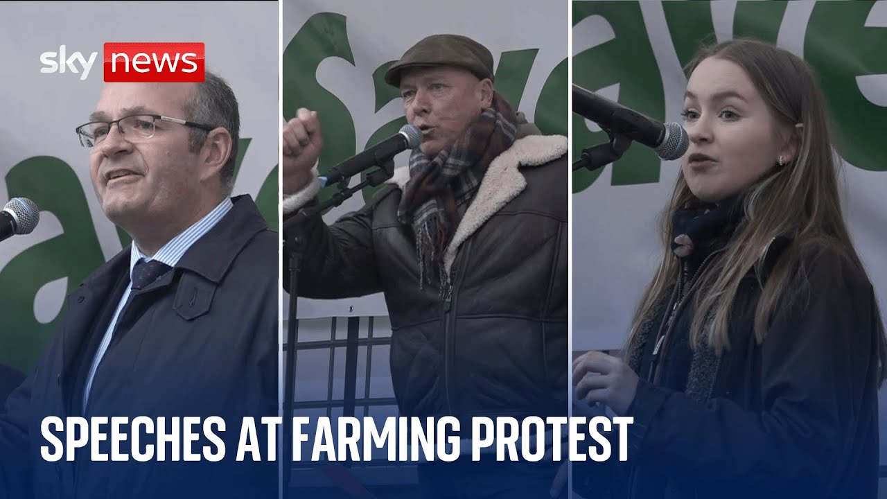 British farmers protest the inheritance tax in central London