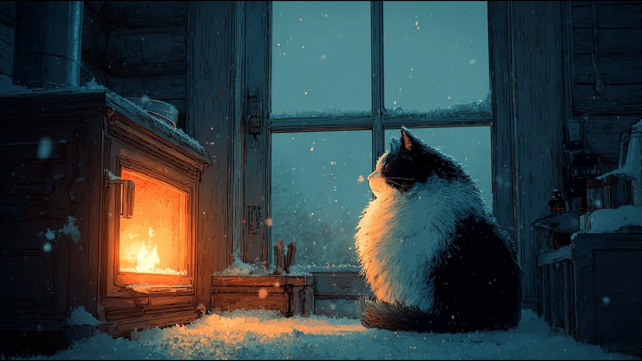 Deep Focus Session ❄️ Cozy Winter Cabin Lo-Fi | Fireplace Ambience
