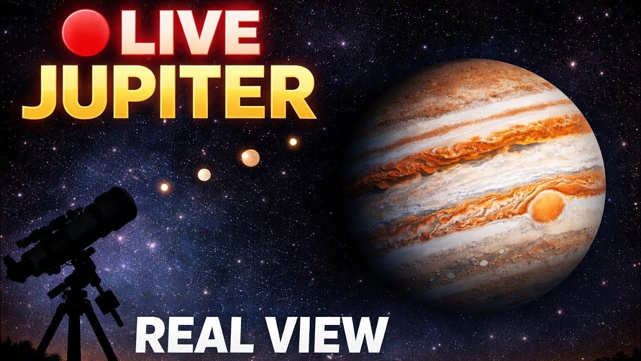 🔴 LIVE JUPITER NOW 🪐 | Real Telescope View from Earth