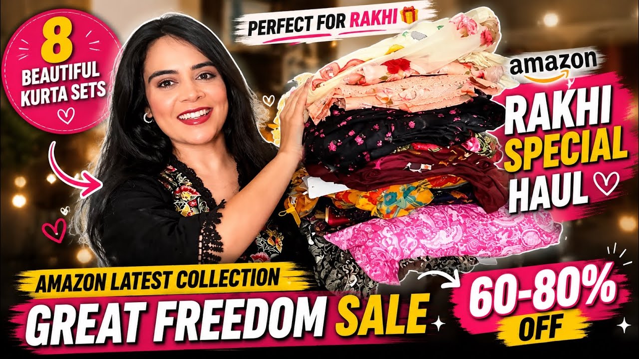 amazon rakhi haul ,8 latest kurta sets | latest festive collection | amazon sale 70-80% off #amazon