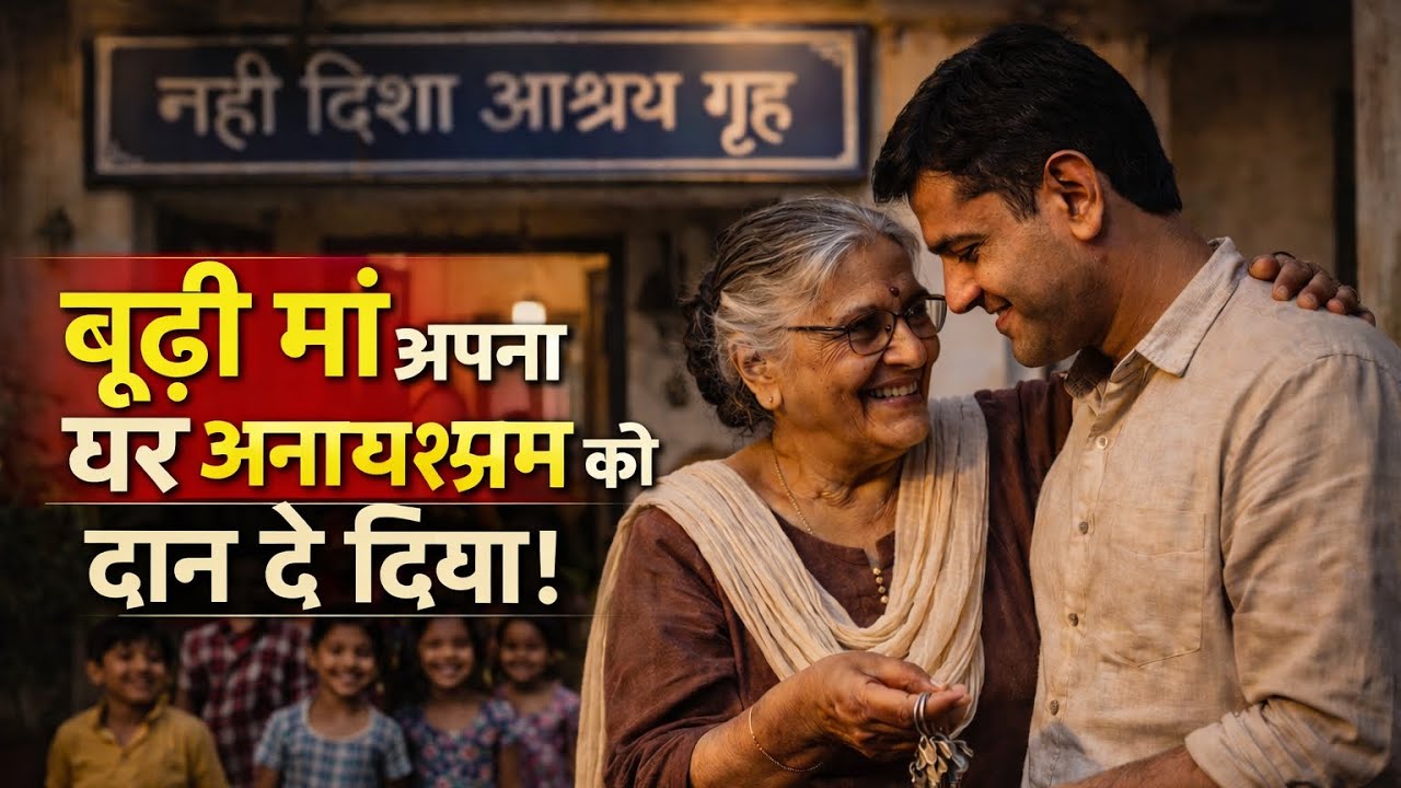 बुढी माँ ने अपना घर अनाथ आश्रम वाले को दान दे दिया //Hindi Emotional story🙏
