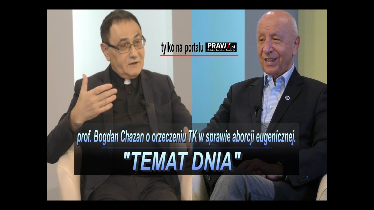prof Bogdan CHazan o eugenicznej aborcji corr