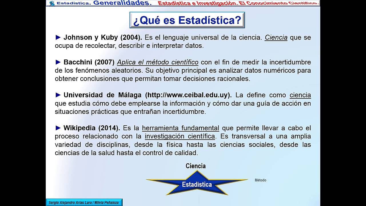 2 Estadística Investigación Conocimiento Cientifico
