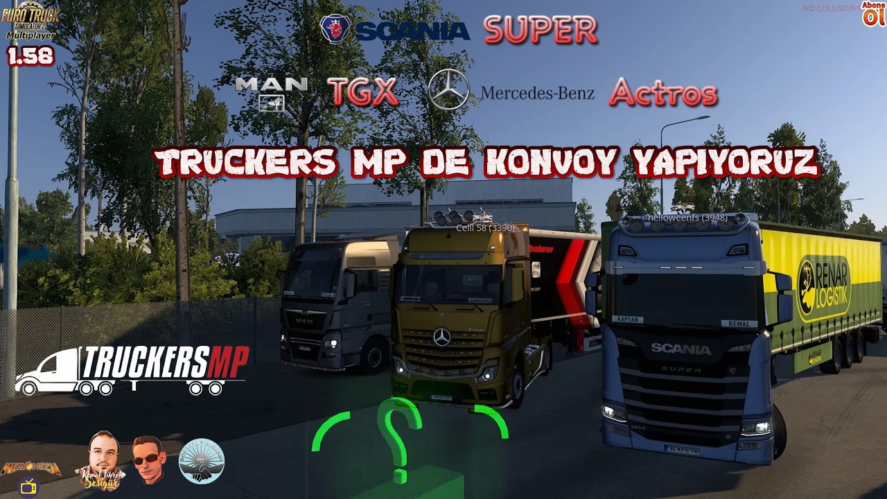 ETS2 1.58 Multiplayer Truckers MP de Konvoy Yapıyoruz #ets2 #truckersmp #ets2multiplayer