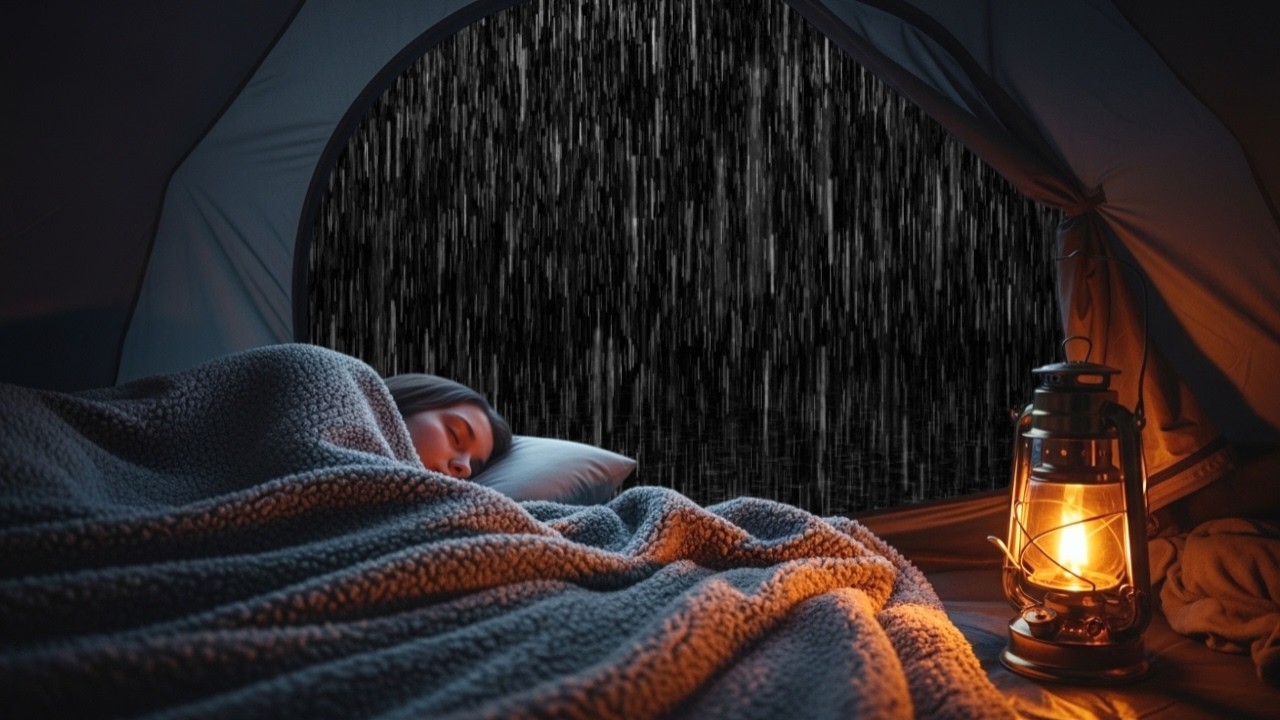Heavy Rain Outside Tent 🌧️ – Peaceful Night Rain Sounds for Deep Sleep
