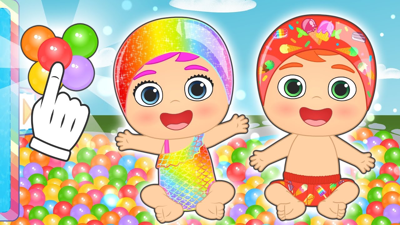 BABIES ALEX AND LILY 🏊‍♂️👙 The Ball Pool