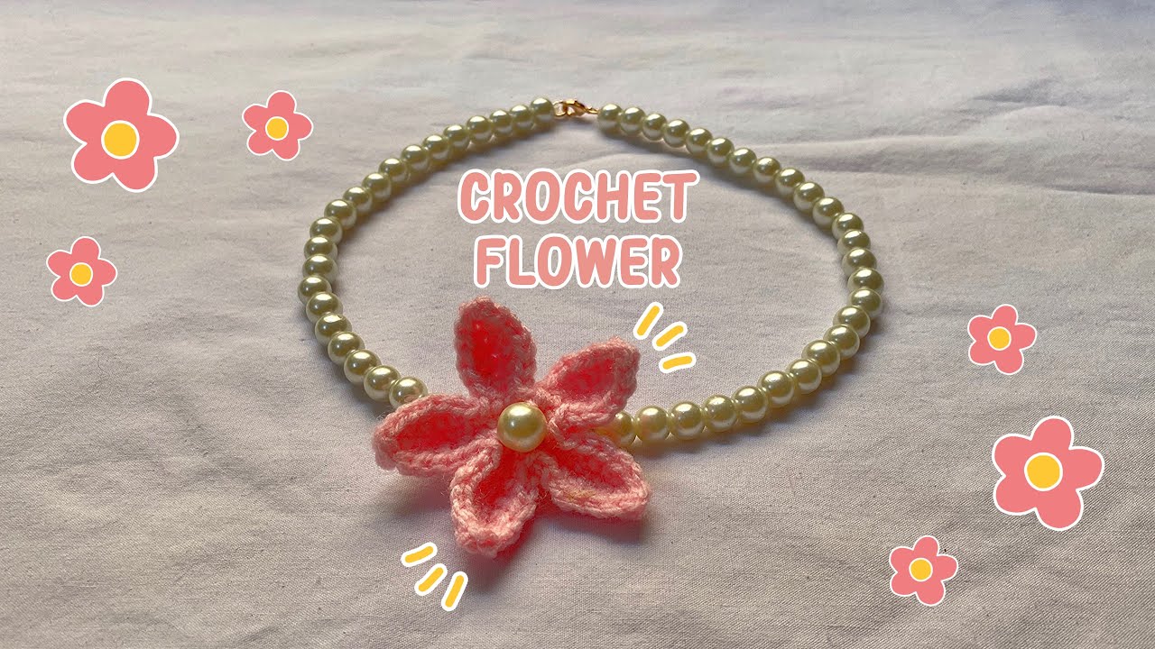 How to Crochet a Stunning Flower Necklace with Beads - Easy & Elegant DIY! 🌸