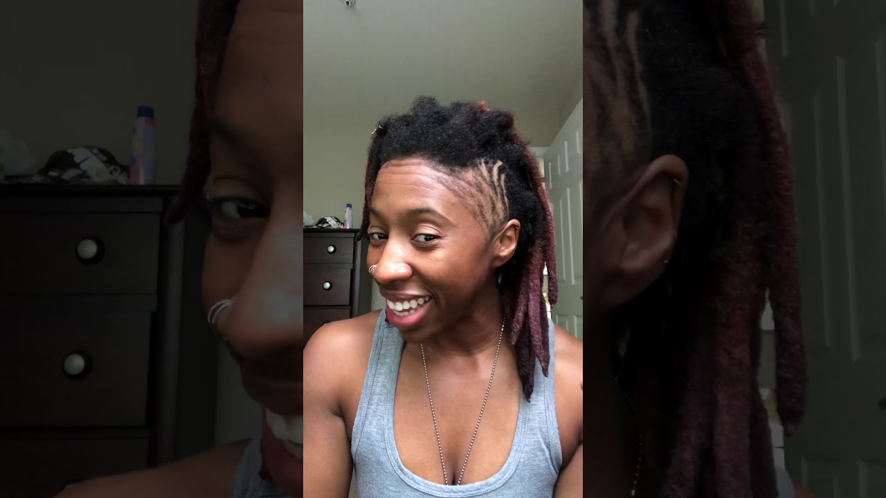 Thick semi-freeform locs Shaved sides update!