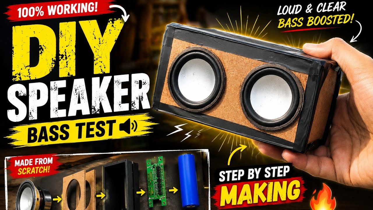 How to Make Bluetooth Speaker at Home 🔊 | Easy DIY Bluetooth Speaker |#viral #trending  #diy