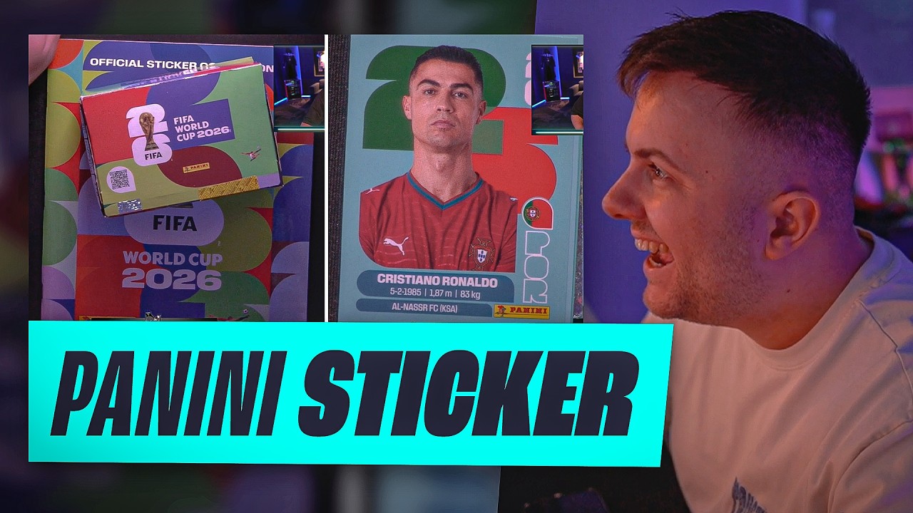 Direkt CR7 STICKER GEZOGEN 😍 GamerBrother &ouml;ffnet PANINI WM 2026 STICKER 😱