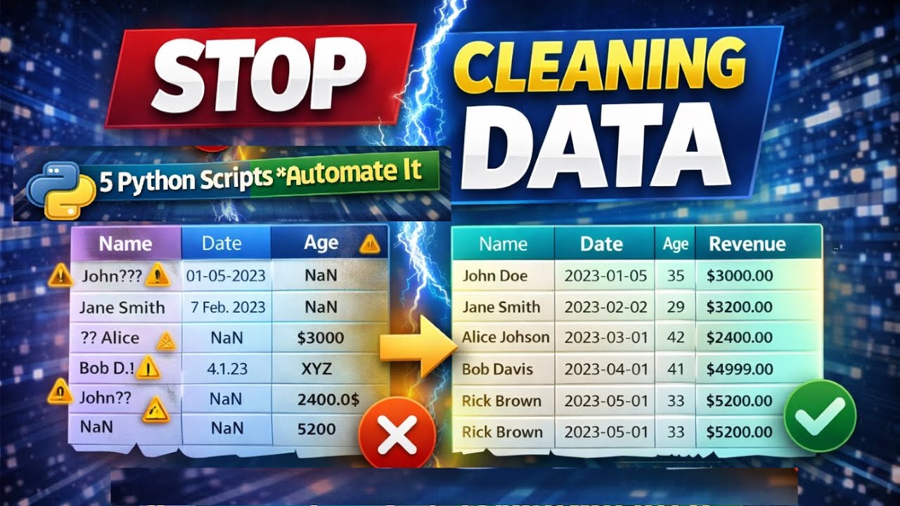 5 Useful Python Scripts to Automate Data Cleaning (Save Hours of Work)