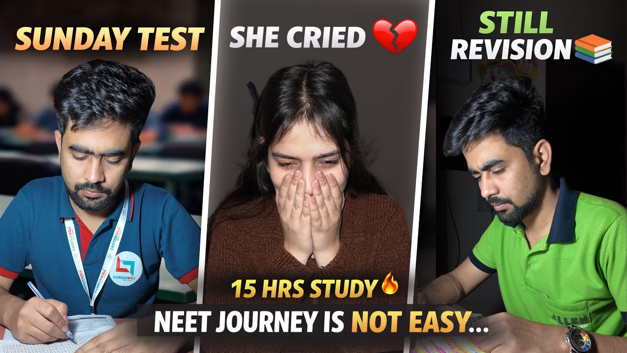 Sunday Test 😰 | She Cried 💔 | Still Revision 📚 | NEET Journey Is Not Easy…