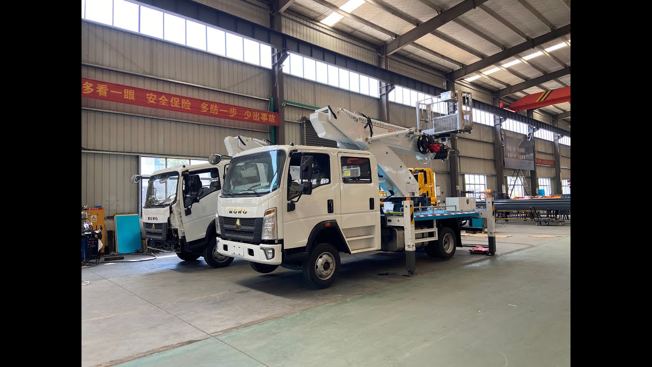 Howo 4x2 Double Row Cabin Truck-Mounted Aerial Platform