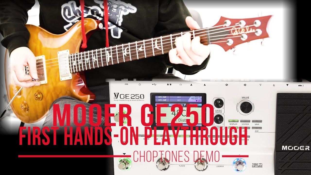 Mooer GE250 | First Hands-On Playthrough (High Gain, Crunch, Clean and Lead Tones)