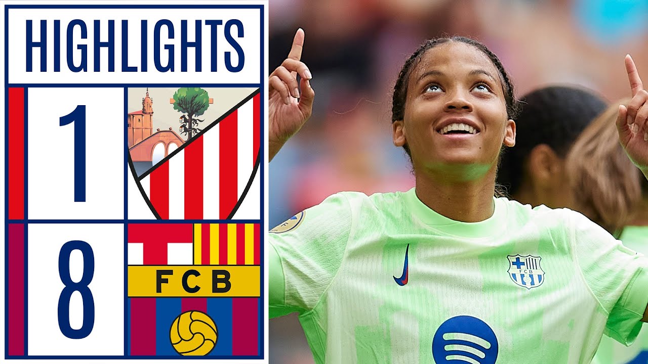 ATHLETIC CLUB 1 - 8 FC BARCELONA | RESUMEN LIGA F MOEVE
